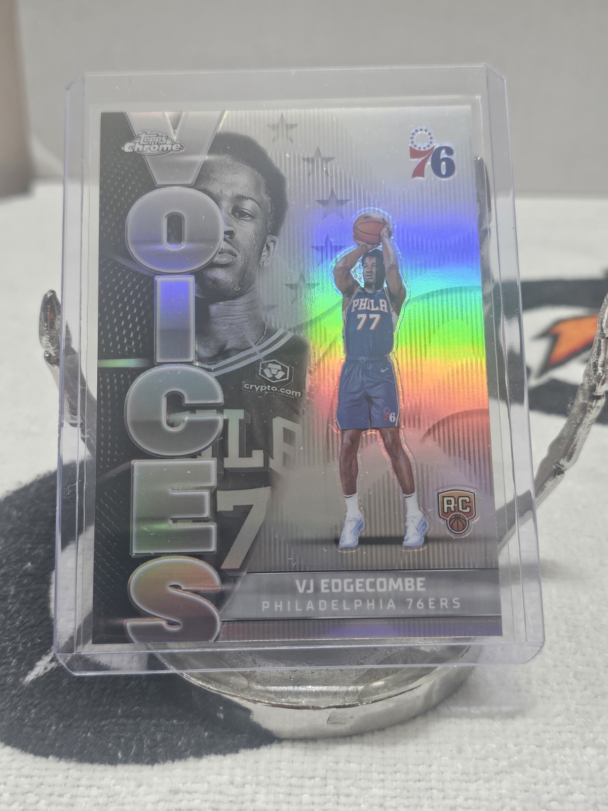 2025 Topps Chrome Basketball Vj Edgecombe Voices Refractor