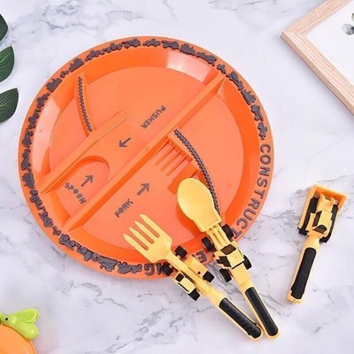 3-teiliges Bagger-Besteck-Geschirr-Set Utensilien-Kits zum Kochen für Kinder!