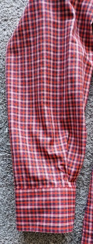Polo Ralph Lauren Shirt Mens Large Red Orange Plaid Regent Custom Fit Button Up - Picture 10 of 11
