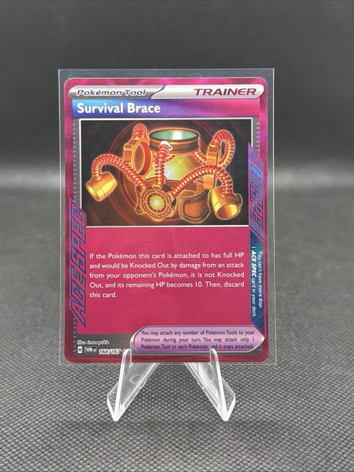 Survival Brace 164/167 Pokemon: SV06 Twilight Masquerade ACE SPEC