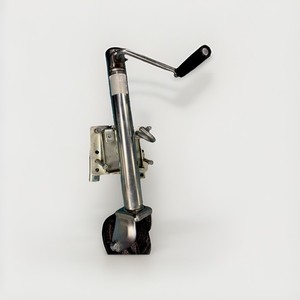Trailer Jack Single Wheel Black, with Hardware.