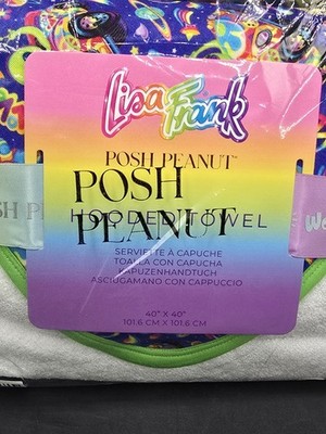 Posh Peanut Lisa Frank Zoomer and Zorbit Orbit Space Hooded Towel