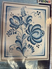Beautiful Blue Rose Counted Cross Stitch Kit
