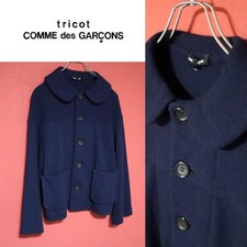 USED TRICOT COMME DES GARCONS 14AW ROUND COLLAR KNIT JACKET GOOD