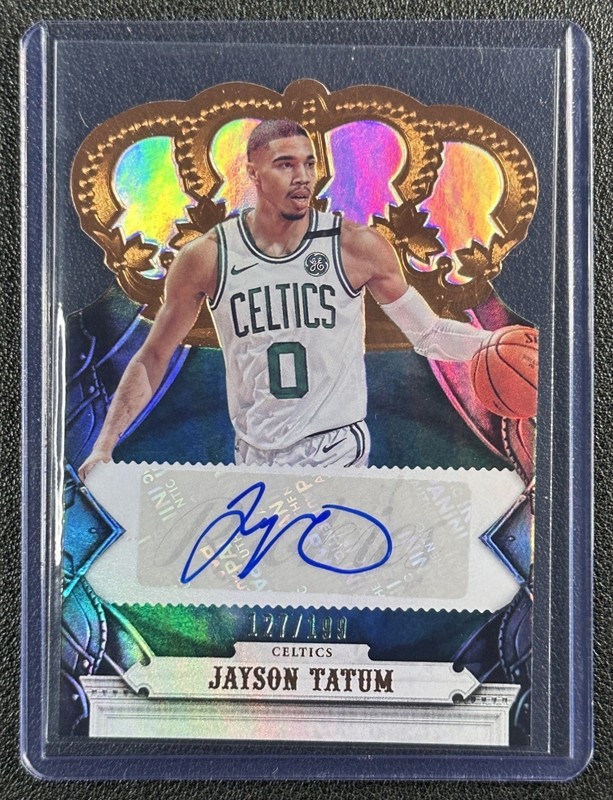 JAYSON TATUM 2017-18 PANINI CROWN ROYALE #CR-JTT ROOKIE AUTO RC 127/199 CELTICS