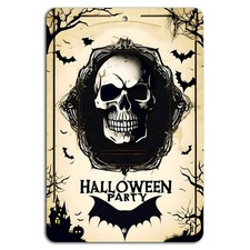 Halloween Party Sign Aluminum Vintage Spooky Outdoor Metal Decorative