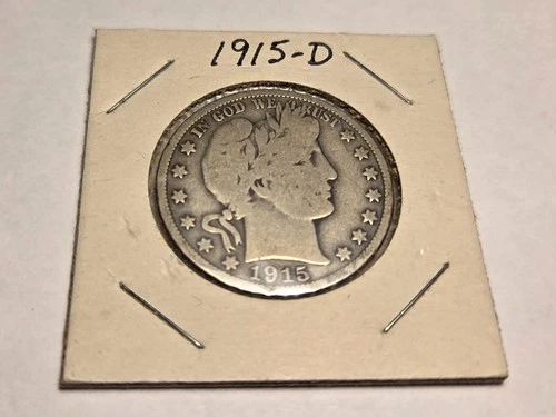 1915 D Barber Half Dollar Silver coin rare collectible Combine for free shipping
