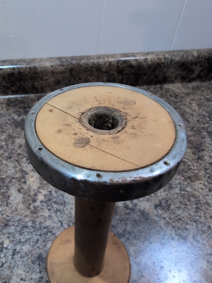 Vtg Wood Textile Spool Spindle Thread | eBay