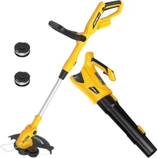 2-in-1 Cordless Leaf Blower and String Trimmer Combo Compatible with Dewalt 2...