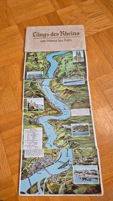 Leporello ''Längs des Rheins - von Mainz bis Köln'' J. Wollstein, Berlin