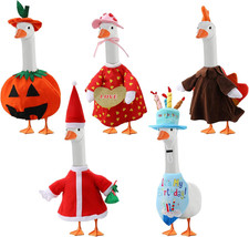 5 Set Holiday Porch Goose Outfits All Seasons Lawn Porch Goose Clothes Costume H