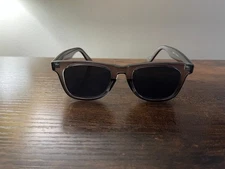 Sleek Modern Express Gray Translucent Square Sunglasses Frames Only 55-16-140 mm