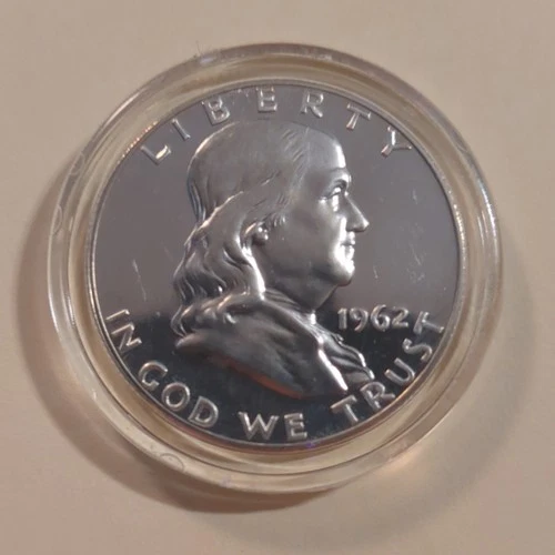 1962 Franklin Half Dollar Proof Uncirculated Silver 50C Coin