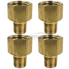 4 Pack Brass Reducer Adapter 1/4" Female X 1/8" Male NPT Pipe Reducing Fitting