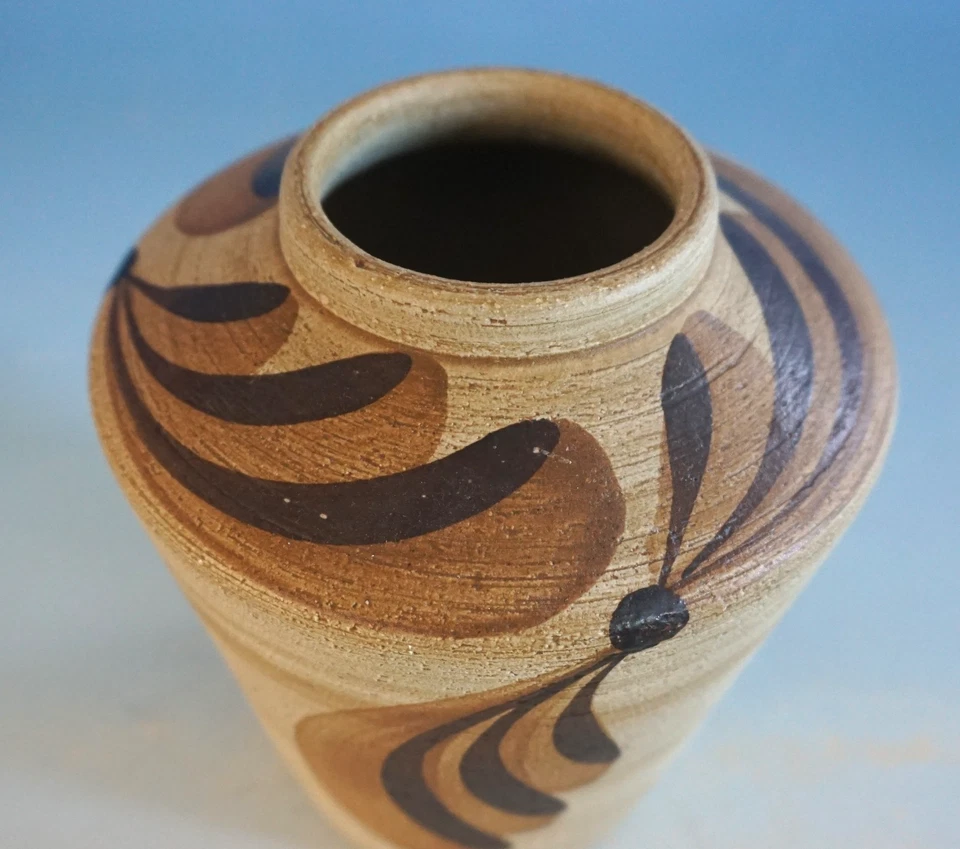 Vintage Sgrafo Keramik Design Vase Tischvase Peter Müller 70er (F025-1282) - Bild 2 von 4