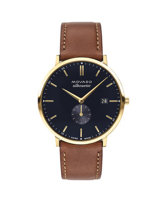 Movado Heritage Silhouette Navy Dial 40mm Watch / NWT / Original Box (MSRP $750)