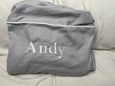 Pottery Barn Kids Oversized Anywhere Chair Cover Gray white Piping “Andy”