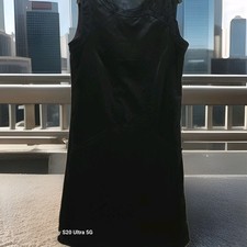 Vintage designer Valentino Black Velvet  sleeveless Dress Made in Italy XS or 0