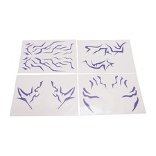 4pcs Body Art Stickers Water Proof Body Stickers For Cosplay Prop