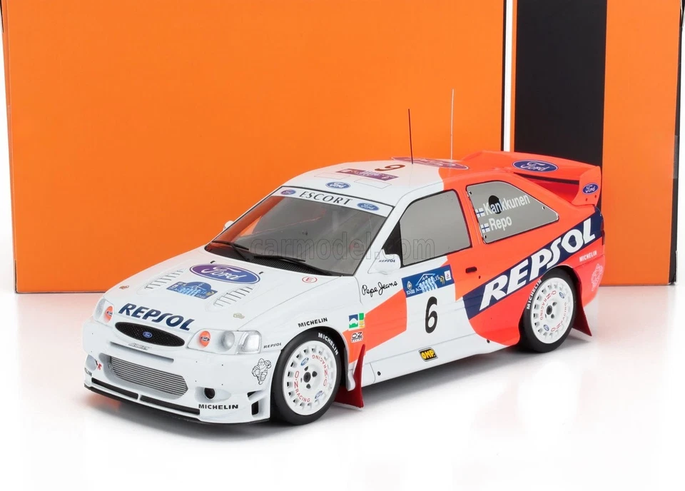MODELLINO AUTO STATICO IXO FORD ESCORT WRC AKROPOLIS RALLY 1997 KANKKUNEN - 1/18 - Immagine 2 di 4