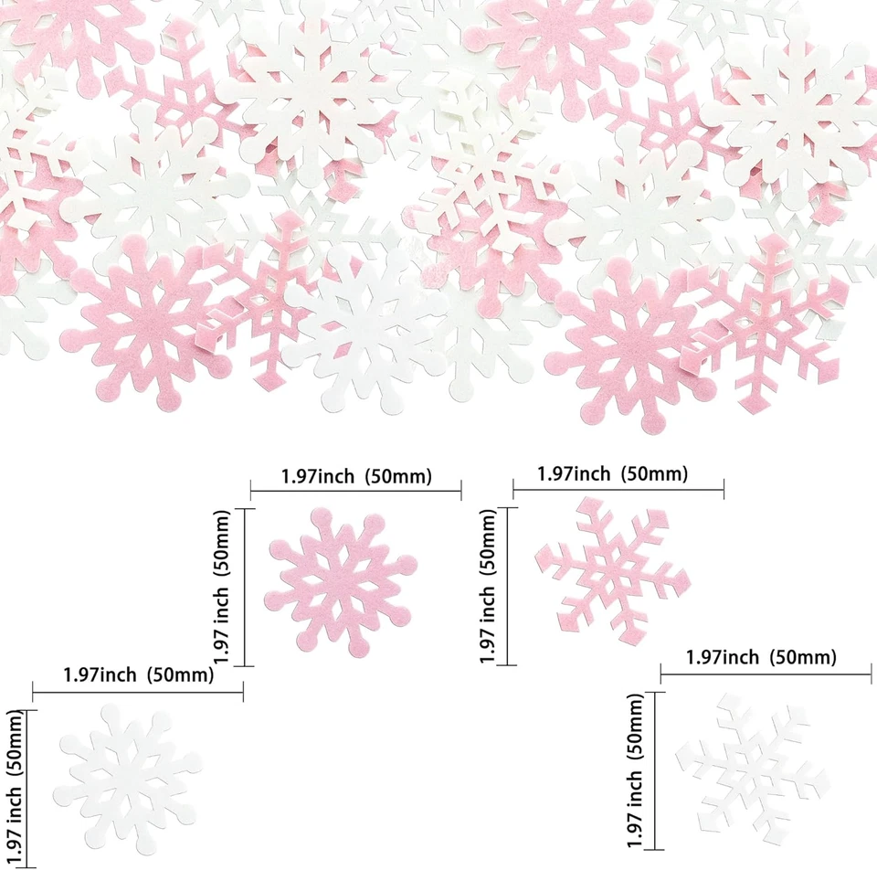 60Pcs Edible Snowflake Cupcake Toppers Edible Wafer Paper Winter Frozen Theme Sn - Image 2 of 4