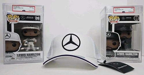Lewis Hamilton PSA Combo - 2 Funko Pop + Mercedes F1 Cap