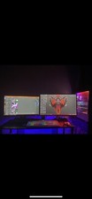 Full Gaming PC setup 2 Monitor 27 inch and 23 inch