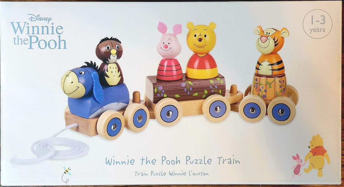 Winnie the Pooh Wooden Puzzle Train Toy by Orange Tree – Disney