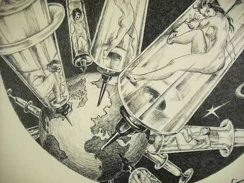 Valin (?) Künstliche Befruchtung 1970 Comic Medizin Frau Akt Kunst - Bild 4 von 8