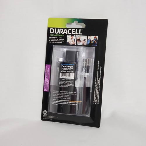 Duracell High Performance Fast Charging Dual USB Car Charger Pro198 With 6' Cord - Picture 2 of 3
