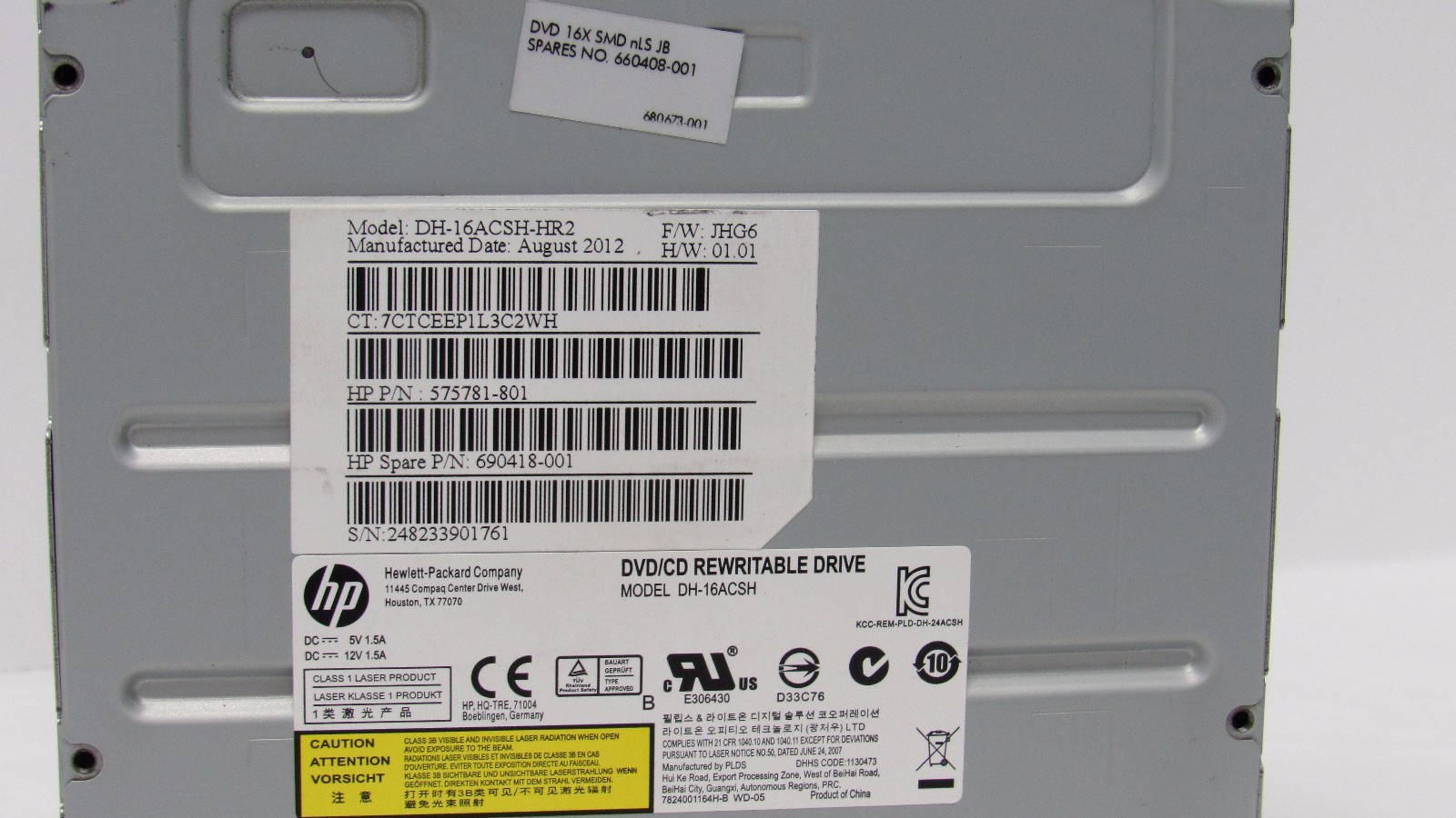 HP DH-16ACSH DVD/CD REWRITER DRIVE | eBay