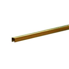K  S 182 Folded Brass U Section 1/8" x 5/32" x 0.014" 0.35mm Wall 12" Long 2