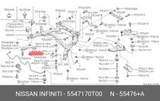 Genuine OE Insulator Assembly Diff 5547170T00 , 55471-70T00