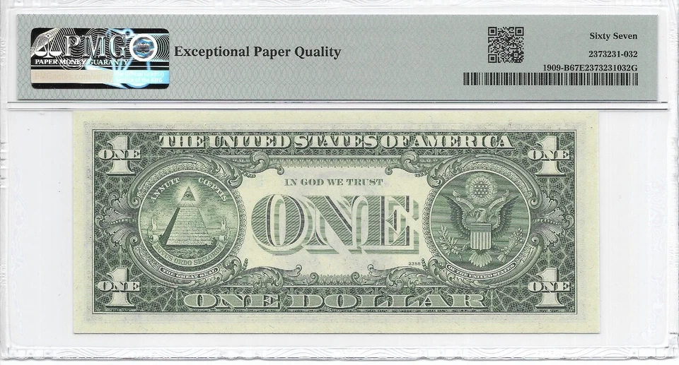 1977 $1 NEW YORK FRN. PMG Superb GEM Uncirculated 67 EPQ Banknote. B/D Block - Image 2 of 2