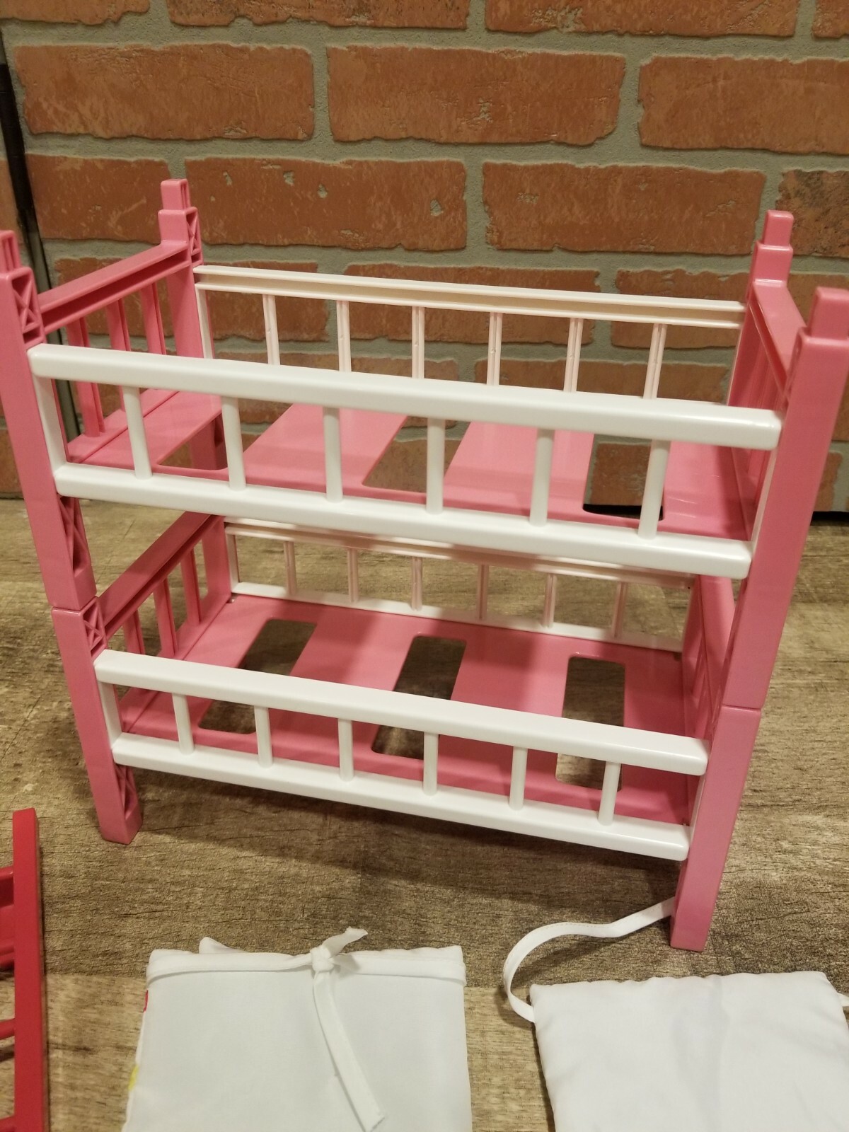 Cititoy Circo Mini 8" Baby Doll Bunk Bed Beds Playset Dark Pink Ladder NO DOLLS
