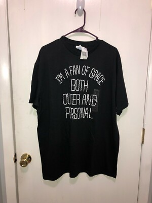 I'm A Fan Of Space Both Outer and Personal T Shirt SZ XL Delta Pro Weight Label