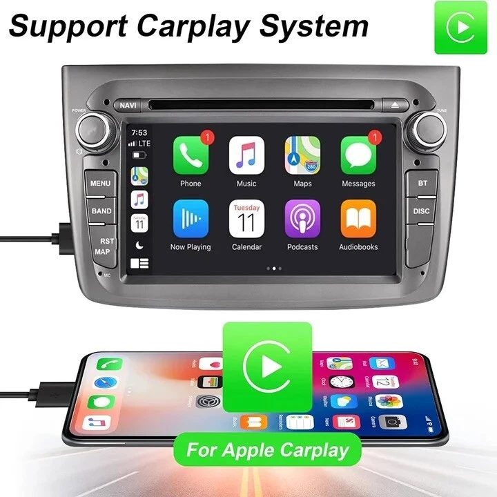 Autoradio Alfa Romeo Mito 2008-2019 2G+16GB CarPlay-AndroidAuto Wireless Wifi BT - Imagen 2 de 4