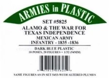 ARMIES IN PLASTIC 5825 ALAMO  WAR FOR TEXAS INDEPENDENCE MEXICAN ARMY INFANTRY