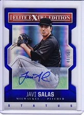 2014 Panini Elite Extra Edition Blue Die Cut Auto (46/50) Javi Salas