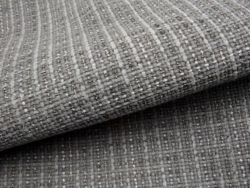 Holly Hunt Performance Basketweave Tweed Fabric Luxe Grid Graphite 2.3yd 1976/04 - 第 1/2 張圖片
