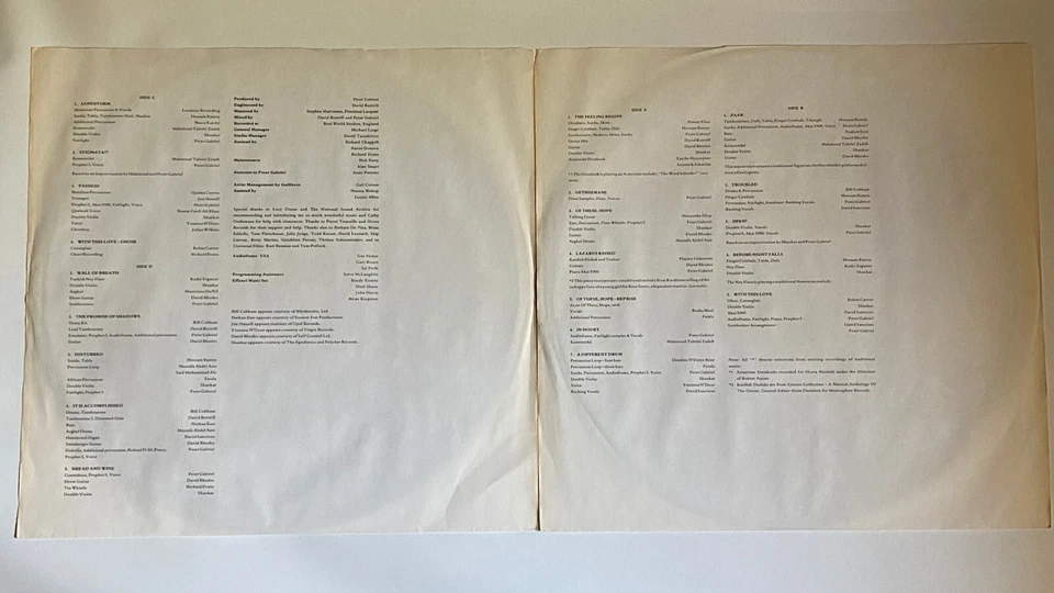 Peter Gabriel - PASSION Last Temptation Of Christ 2 LP/Geffen 1989 GHS 24206 NM - Image 3 of 4