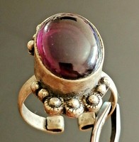 BEAUTIFUL POST MEDIEVAL VINTAGE SILVERED SEAL RING WITH STONE
