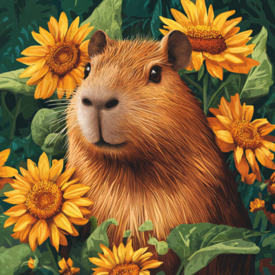 XXL18X18cmAutoaufkleber Transparenter Capybara  Wetterfester Vinyl sticker