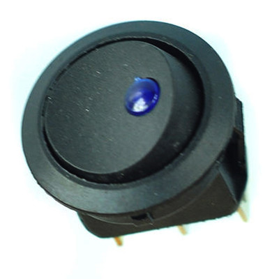 5-Pack Blue LED Rocker Switches – 20mm Round, ON/OFF, SPST, 12V For Cars & Boats