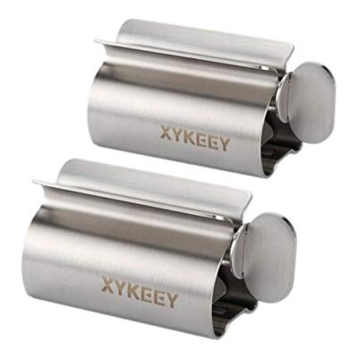 XYKEEY Set of 2 Toothpaste Squeezer Rollers, Metal Toothpaste  Assorted Colors 