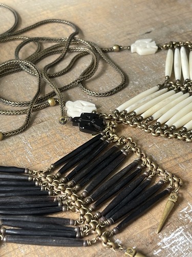 Spell & The Gypsy Chest Plate Necklaces Vintage Set Of 2 - Picture 2 of 15
