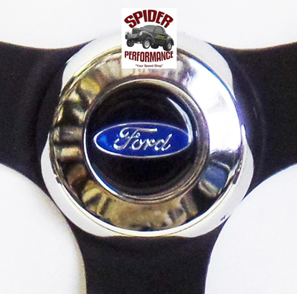 Volante Bronco Ford Pickup 1978-91 negro azul ovalado 14 3/4" vintage negro Foto 3 de 4