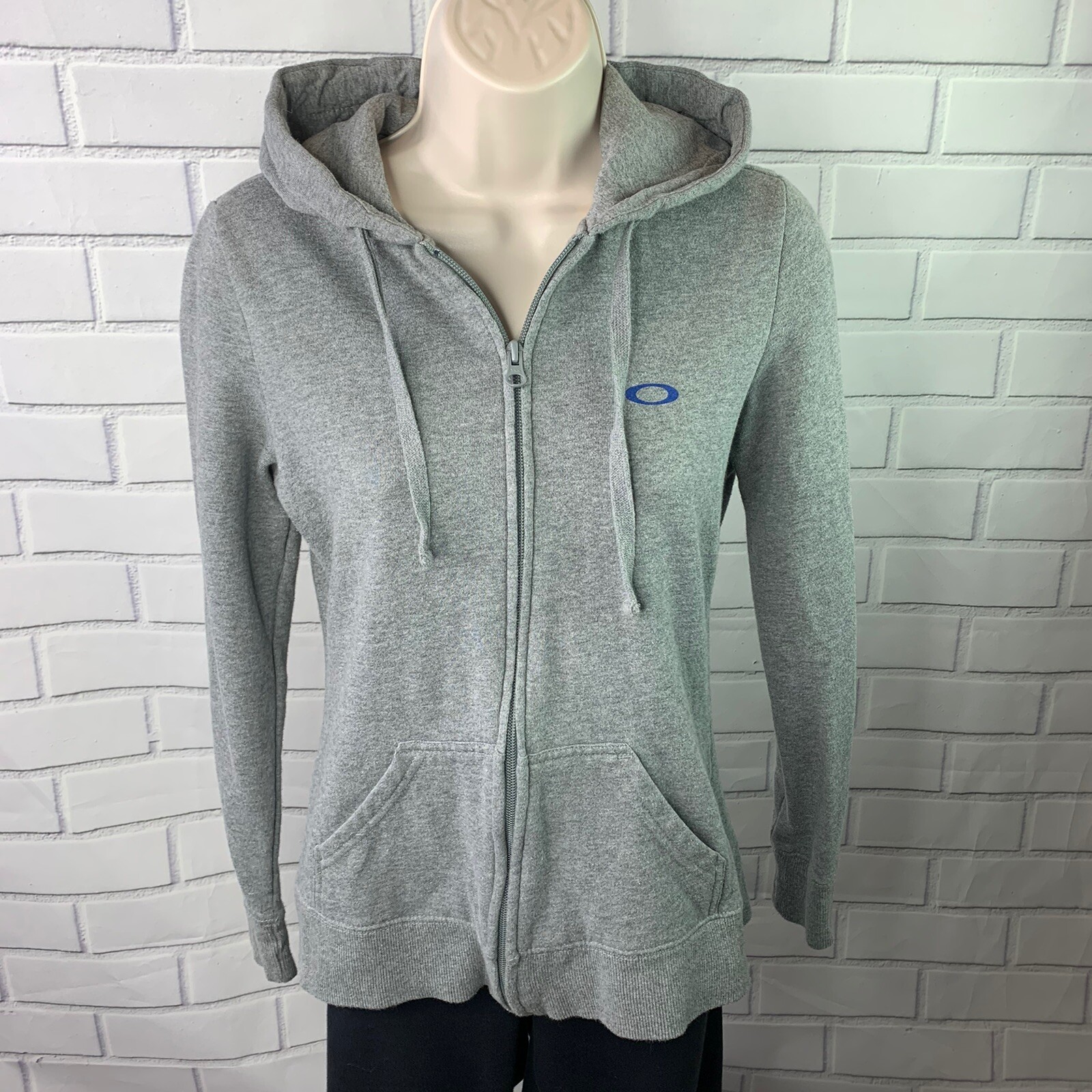 Oakley Womenu0026#039;s Gray Full ZIp Sweatshirt Size XS Hoodie Hood A1 | eBay