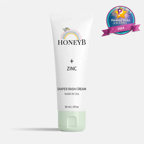 HONEYB Zinc Oxide Diaper Rash Cream 2 oz for Baby Skin Protection