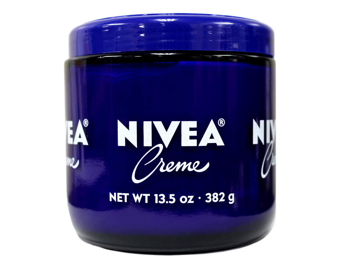 Nivea Crème for Face, Hands and Body Glass Jar Net Wt 13.5 ounce